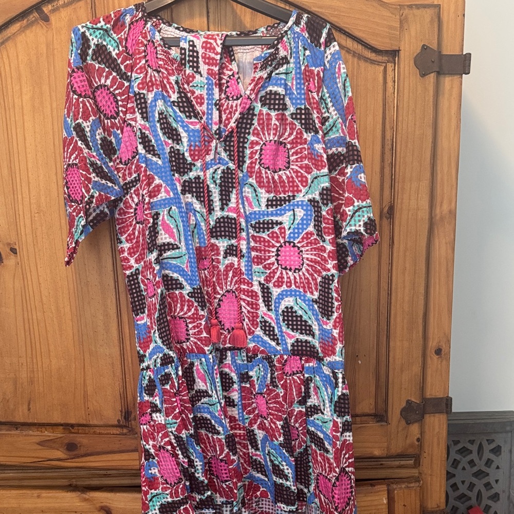 Oliphant Pink and Blue Floral Dress